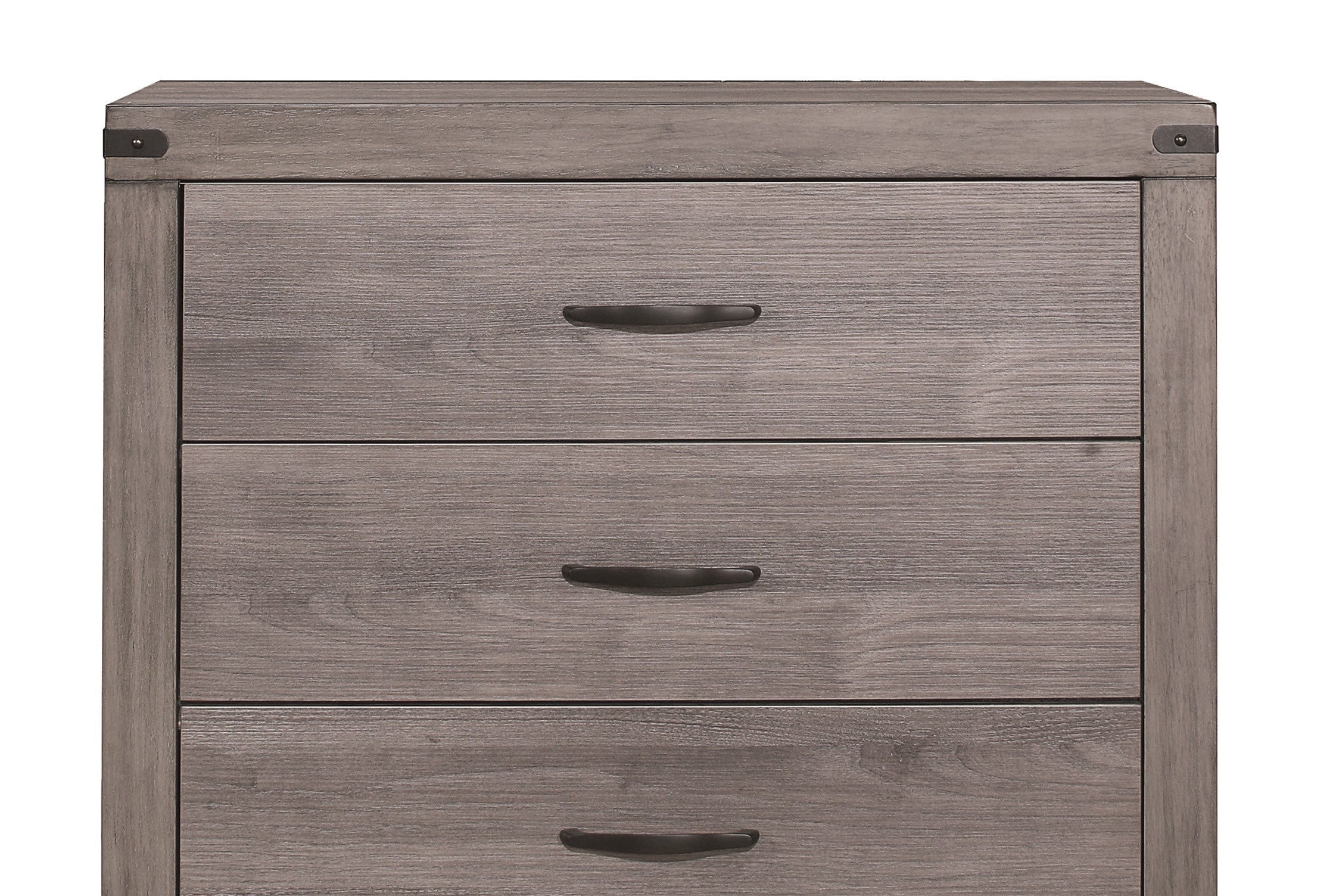 Brownish Gray 5 Drawer Bedroom Chest Melamine Dresser