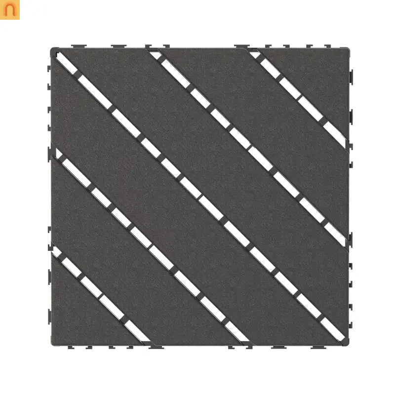 Outdoor Deck Tiles Interlocking PP Plastic Gray 12x12 in 44 Pack