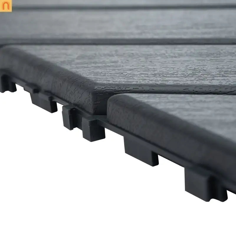 Outdoor Deck Tiles Interlocking PP Plastic Gray 12x12 in 44 Pack