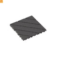 Outdoor Deck Tiles Interlocking PP Plastic Gray 12x12 in 44 Pack