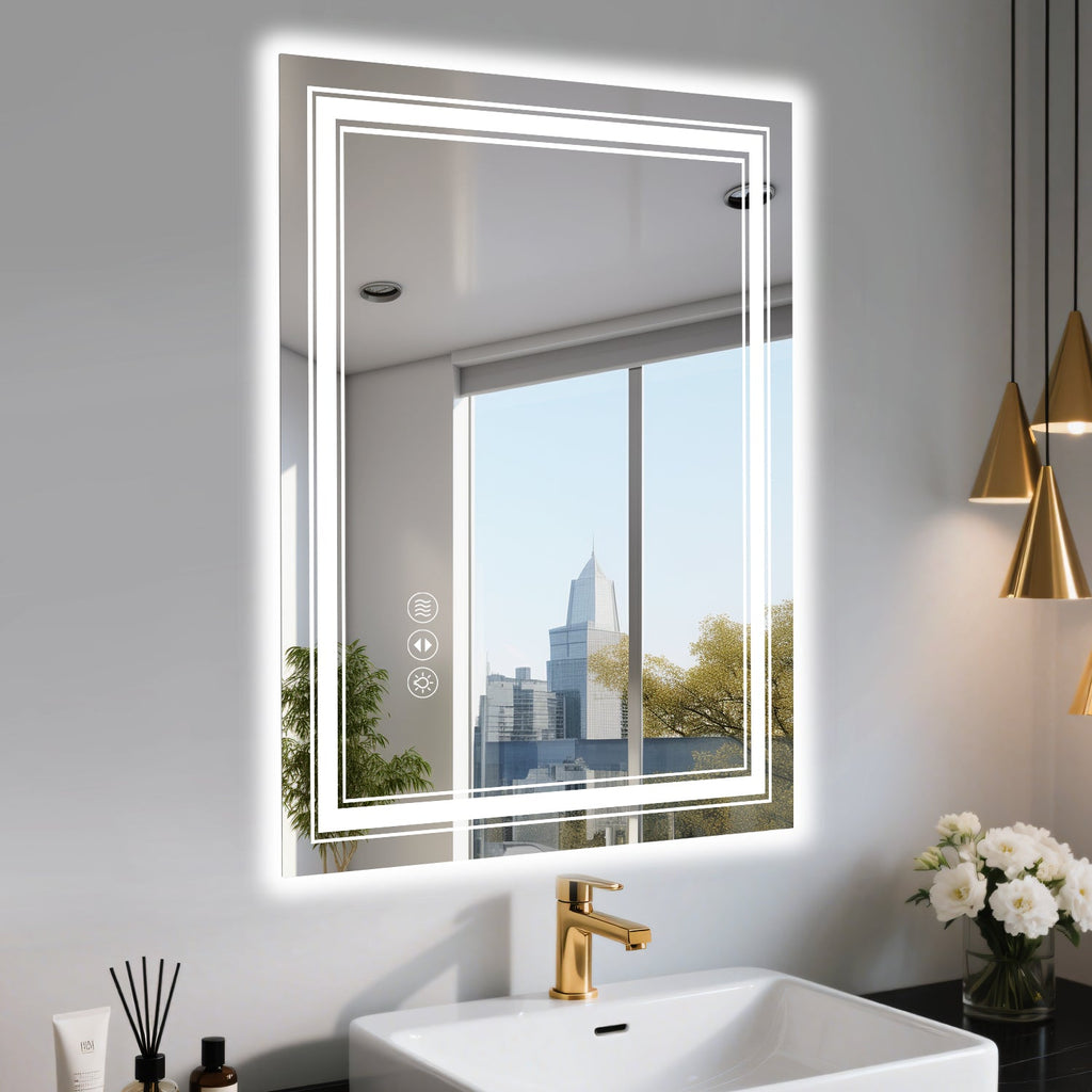 20x28 Inch Frameless Smart LED Bathroom Mirror
