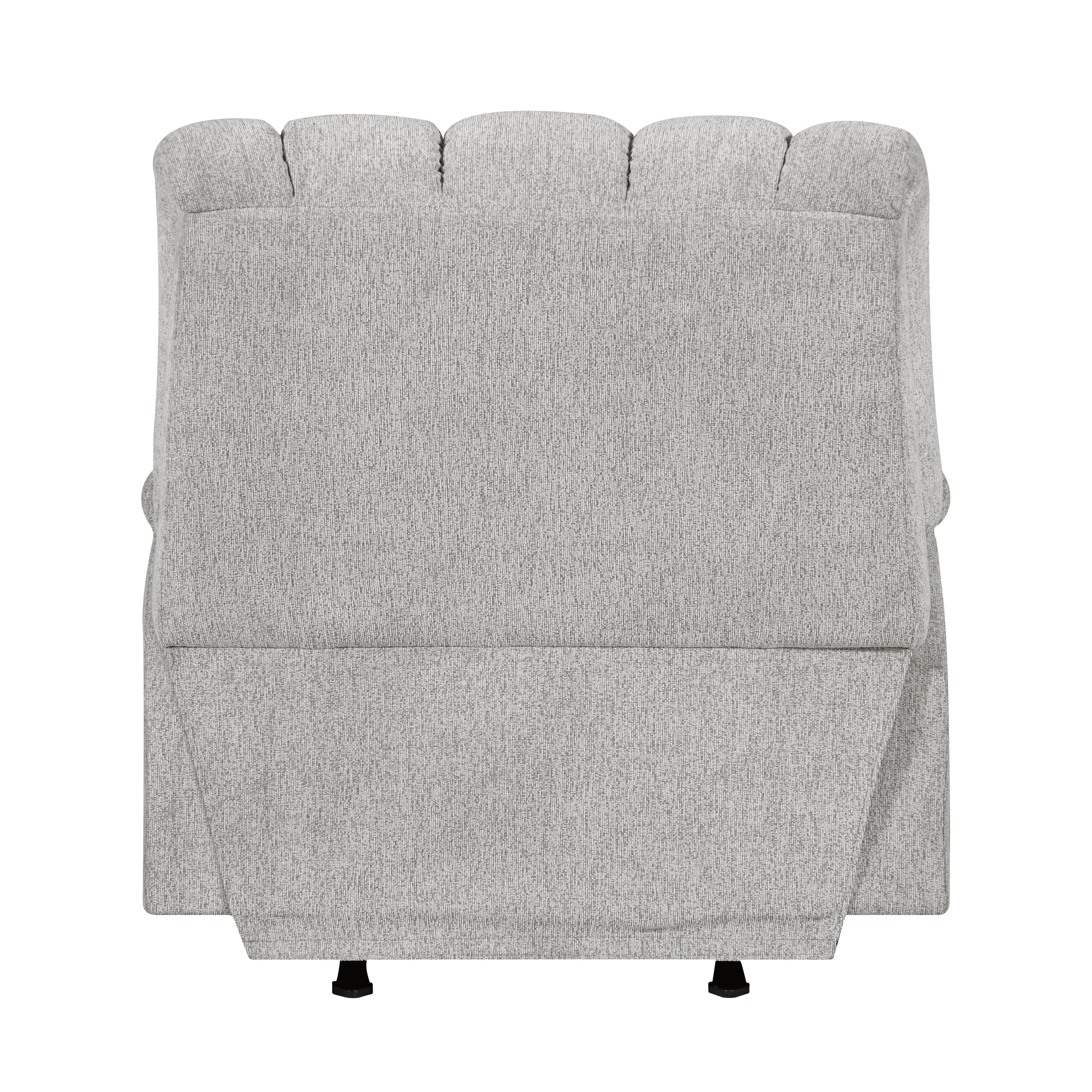 Light Gray Chenille Rocking Recliner Chair