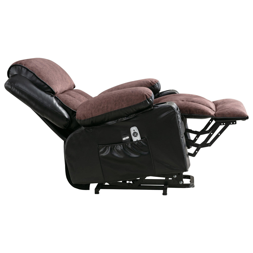 Electric Lift Chair Massage Recliner Heating Vibration USB Black Brown