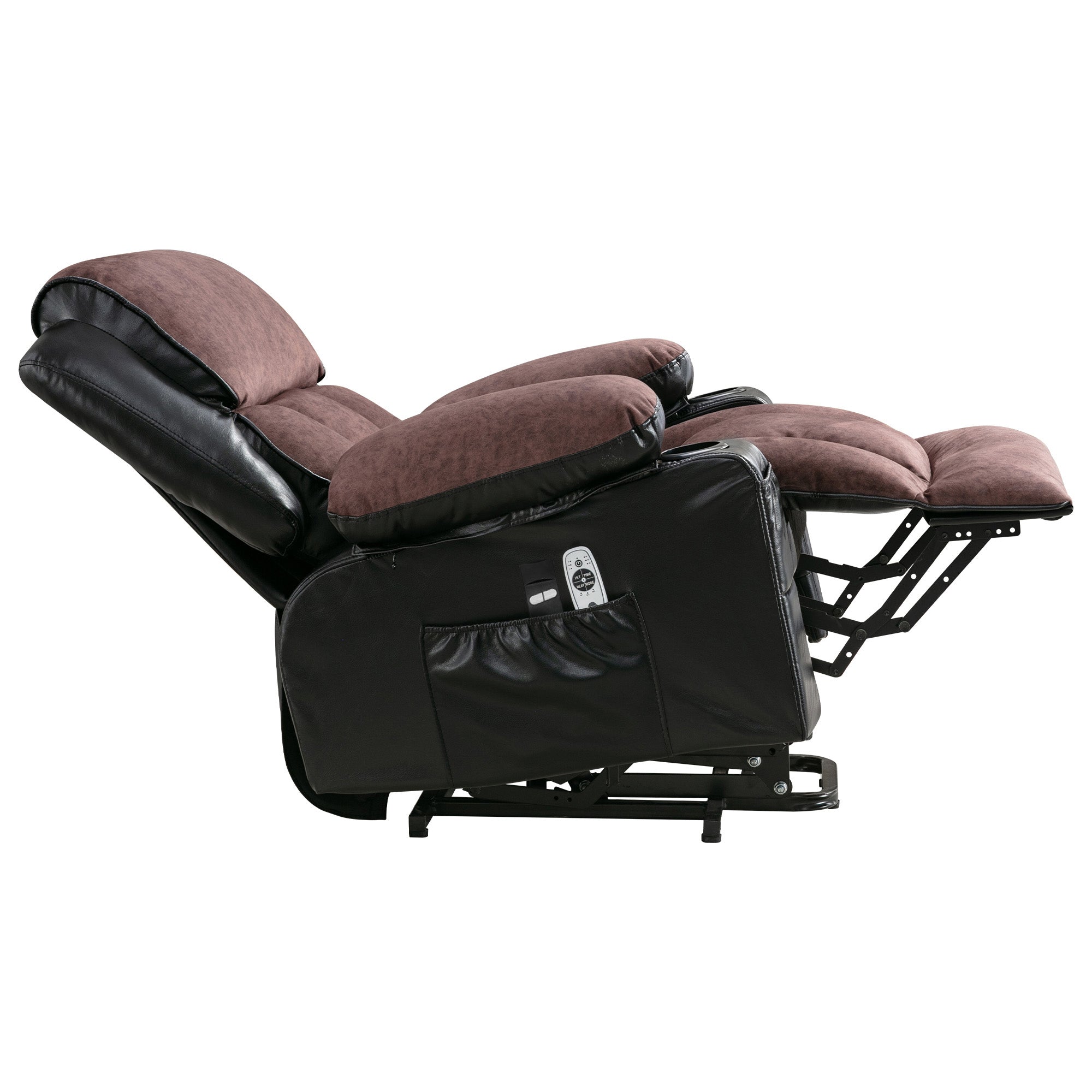 Electric Lift Chair Massage Recliner Heating Vibration USB Black Brown