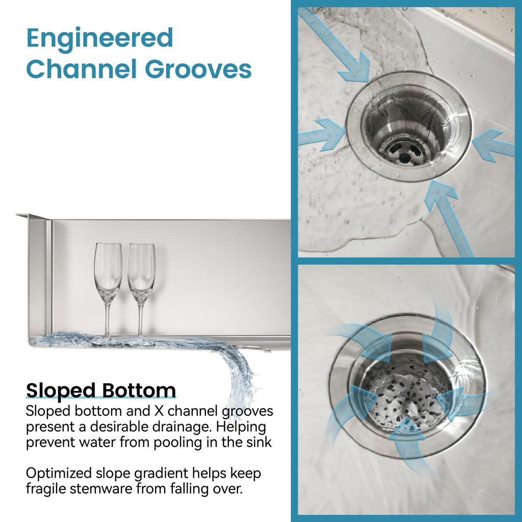 Stainless Steel Undermount Kitchen Sink 36x19 Single Bowl Brushed