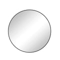 39" Black Circular Metal Wall Mirror for Bathroom Living Room Bedroom