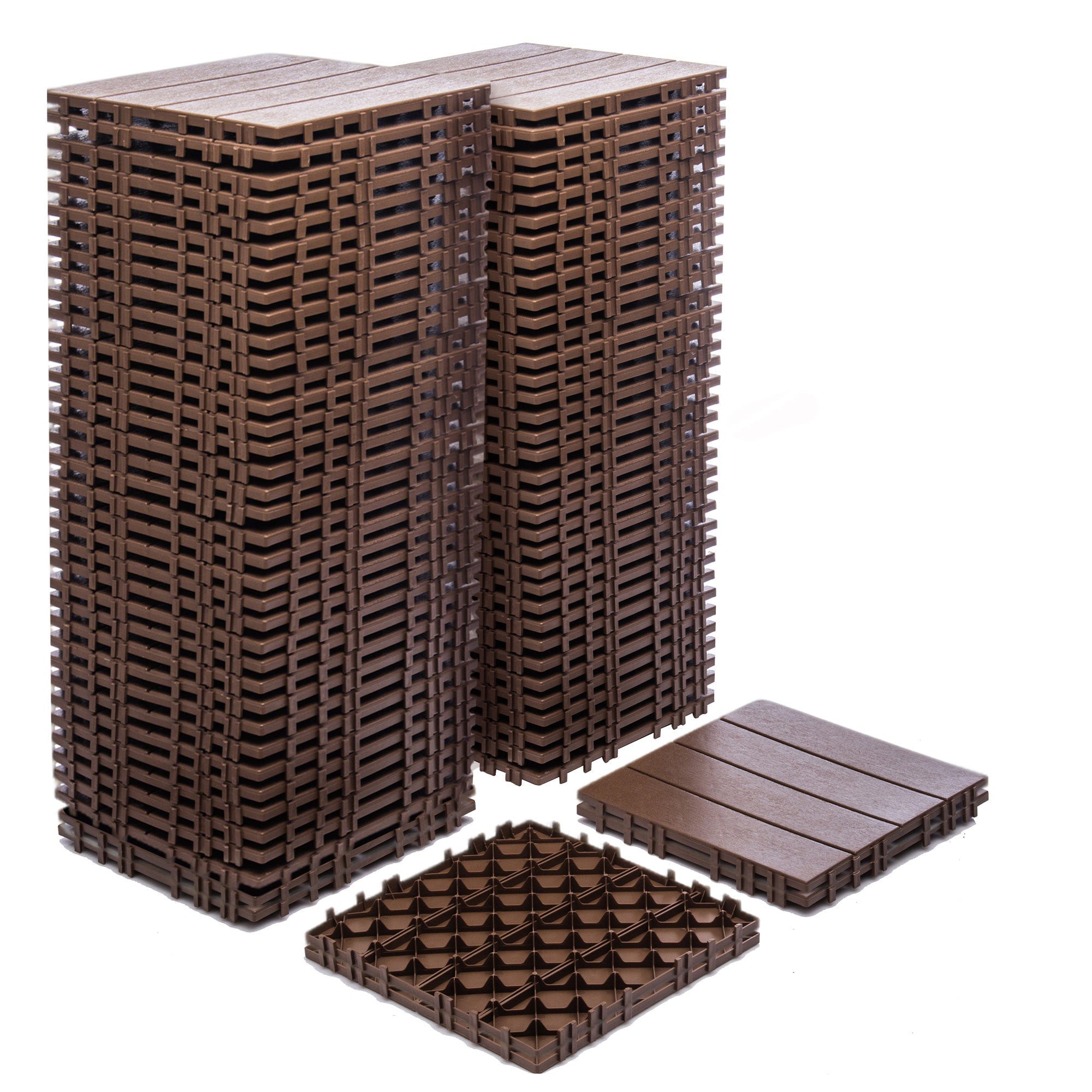 Interlocking Deck Tiles 68-Pack 61.6 Sq Ft Outdoor Plastic