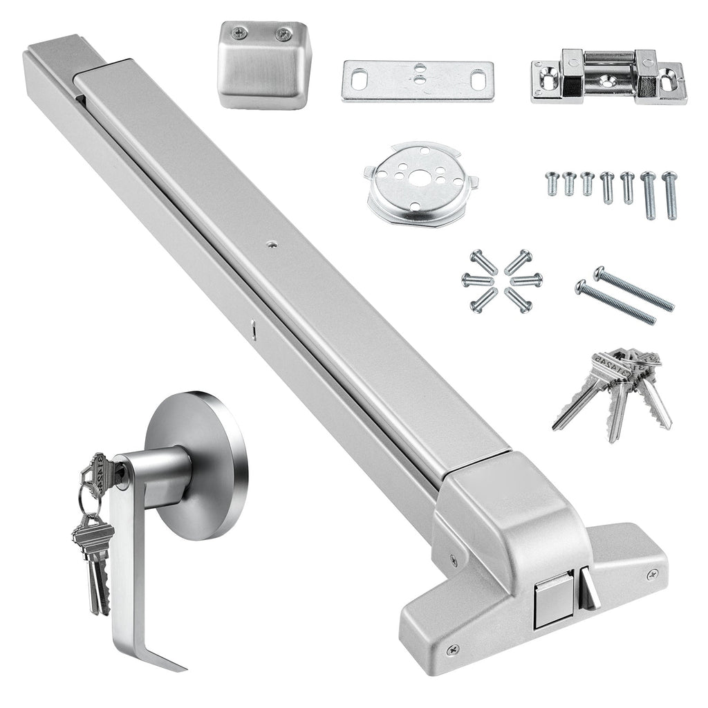 Carbon Steel Panic Bar Exit Door Lock with Lever and Keys