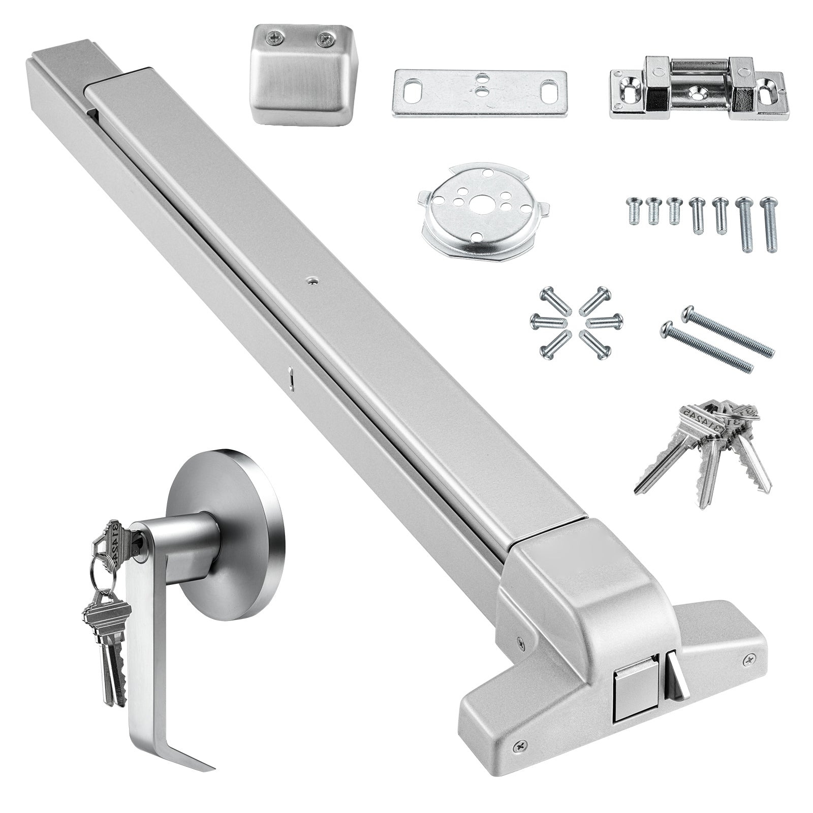 Carbon Steel Panic Bar Exit Door Lock with Lever and Keys