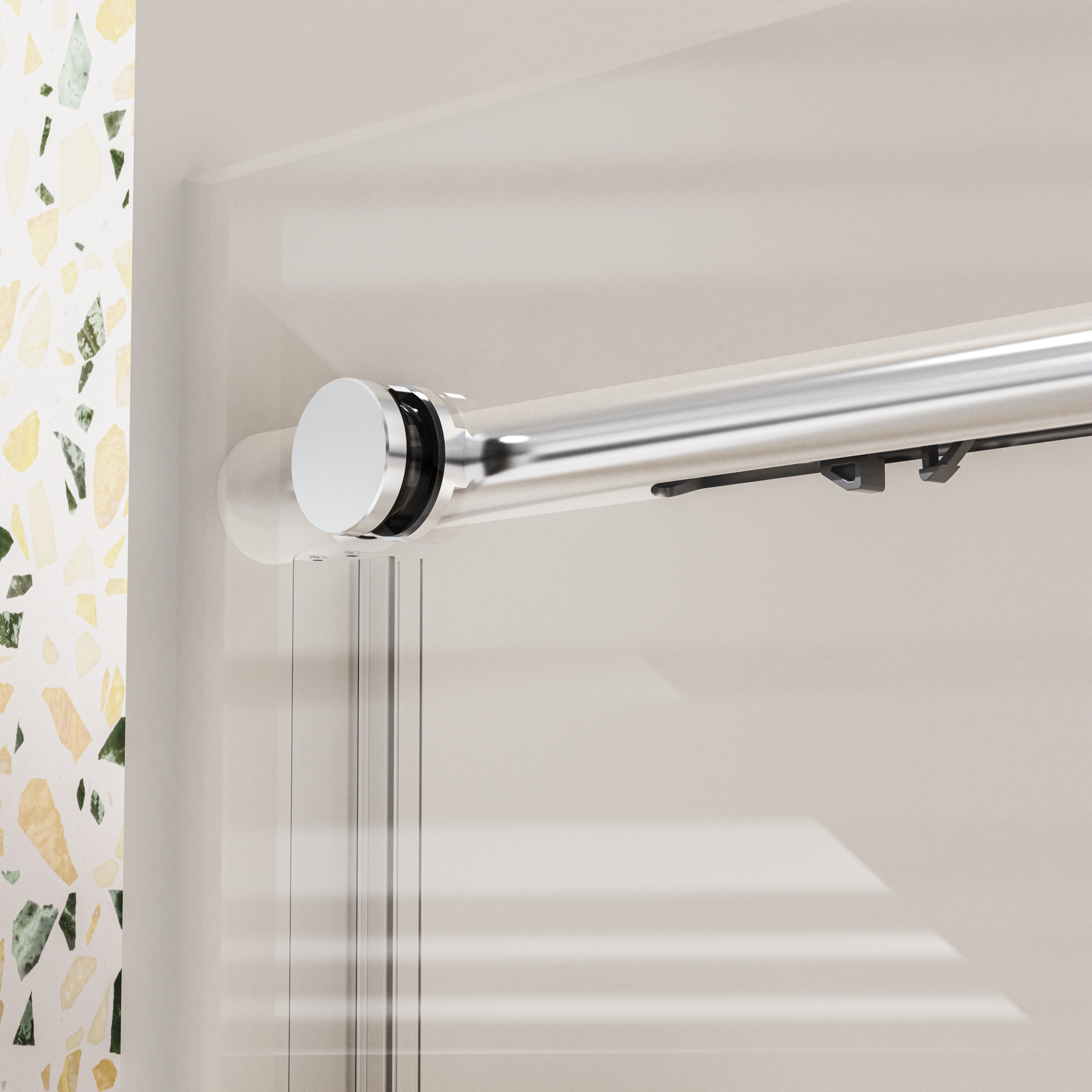 Frameless Single Sliding Soft-Close Shower Door 56-60" W x 74" H