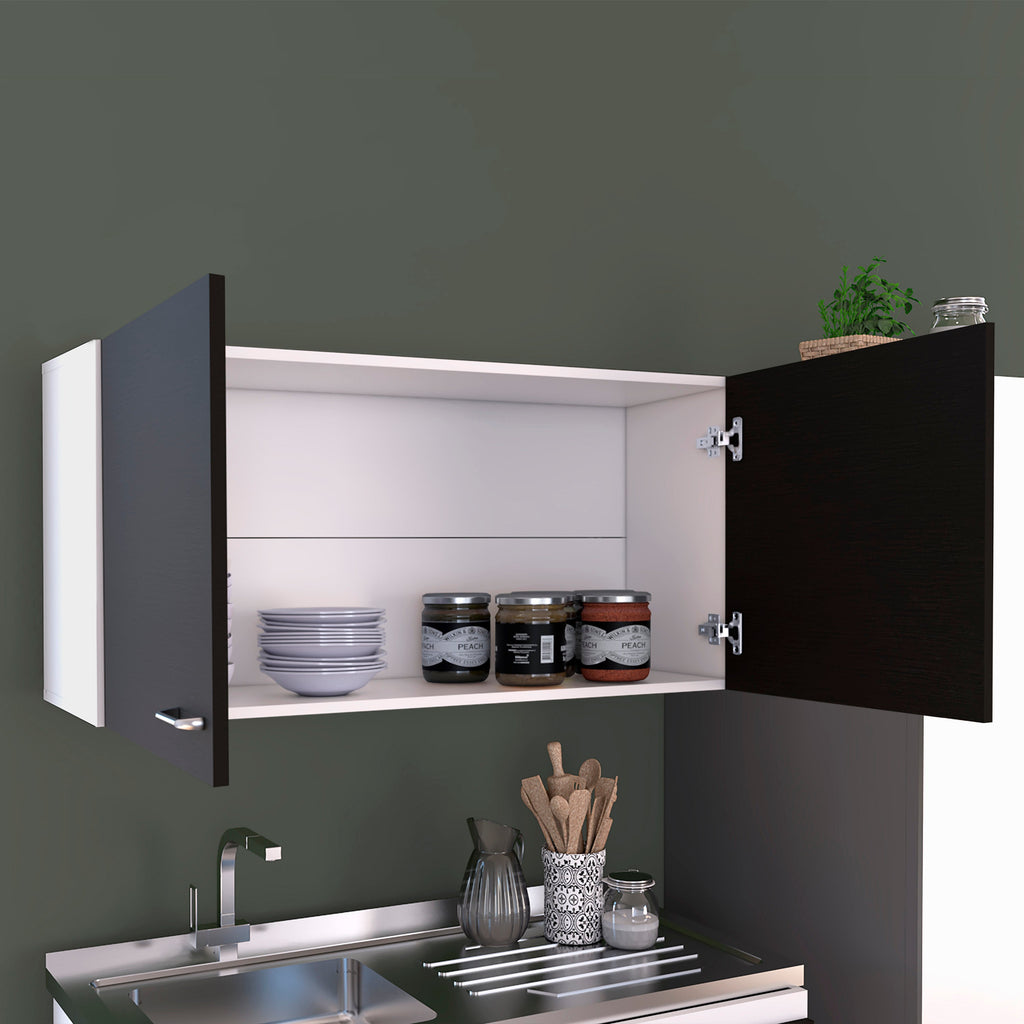 Napoles Wall Cabinet Two Shelves Double Door