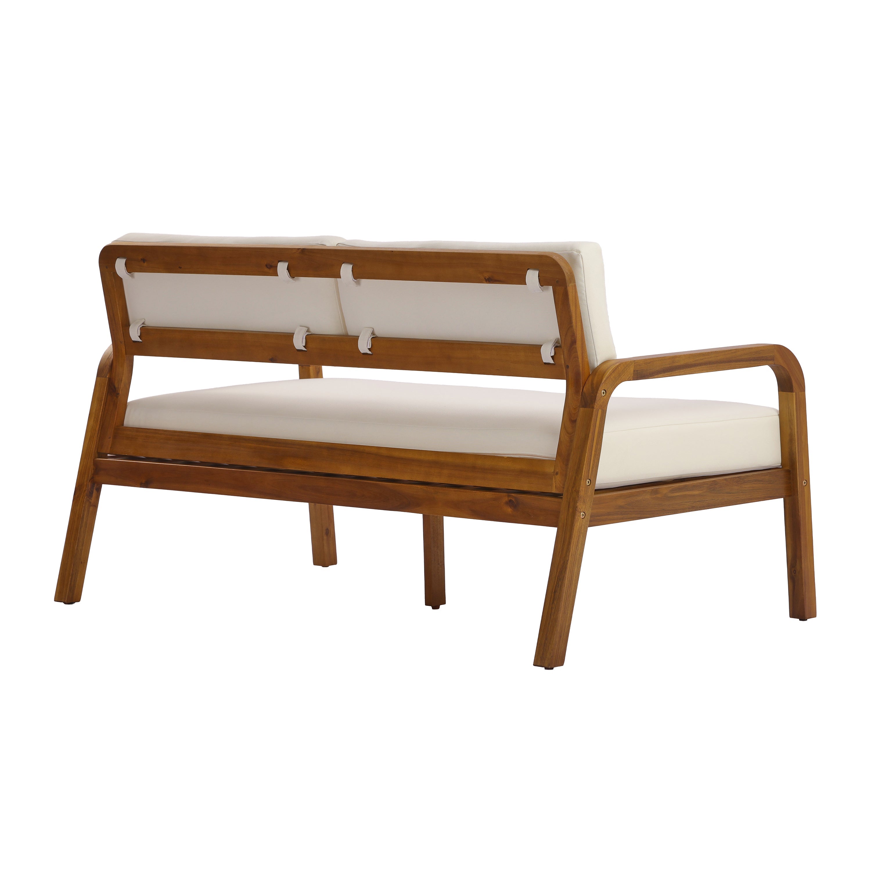 2-Piece Outdoor Sofa Set with Loveseat, Coffee Table & Cushions