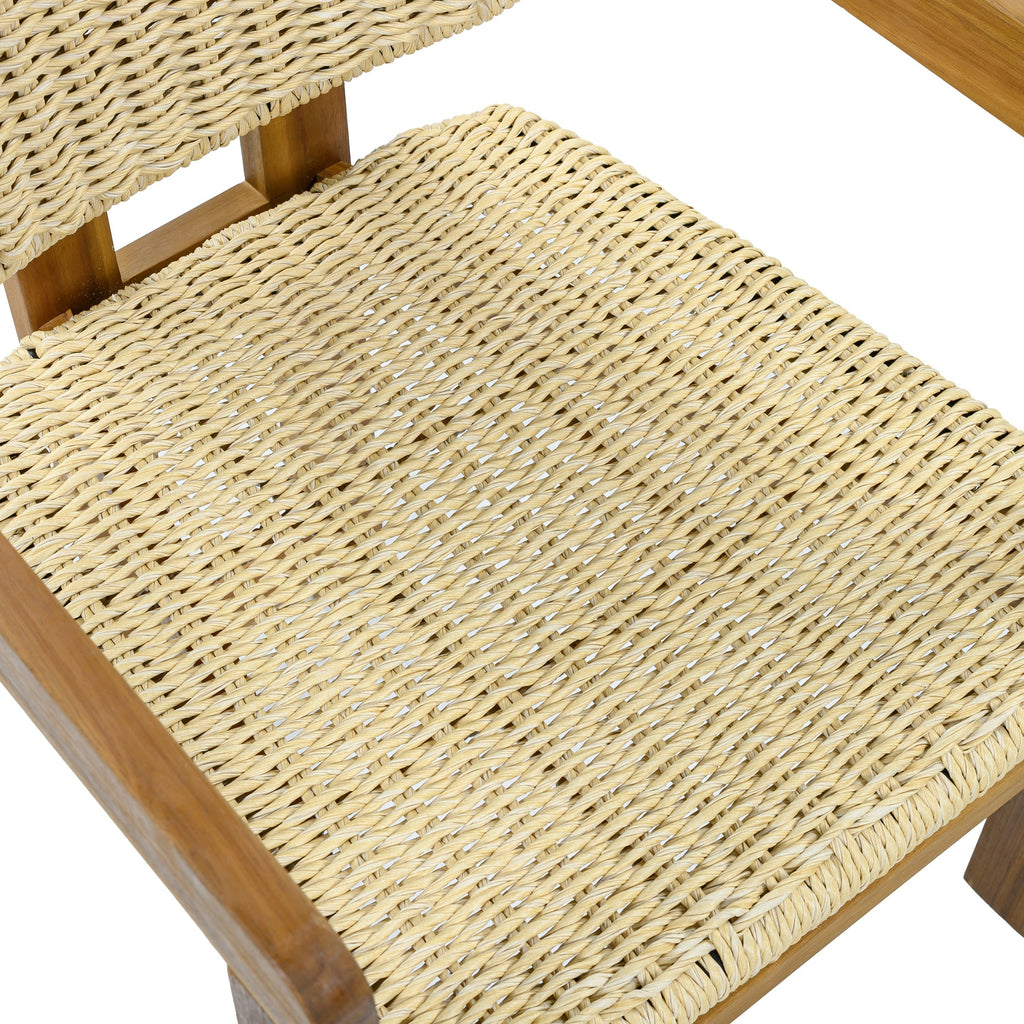 Outdoor Woven Rattan Accent Chairs Set - 2 Person Patio Seating