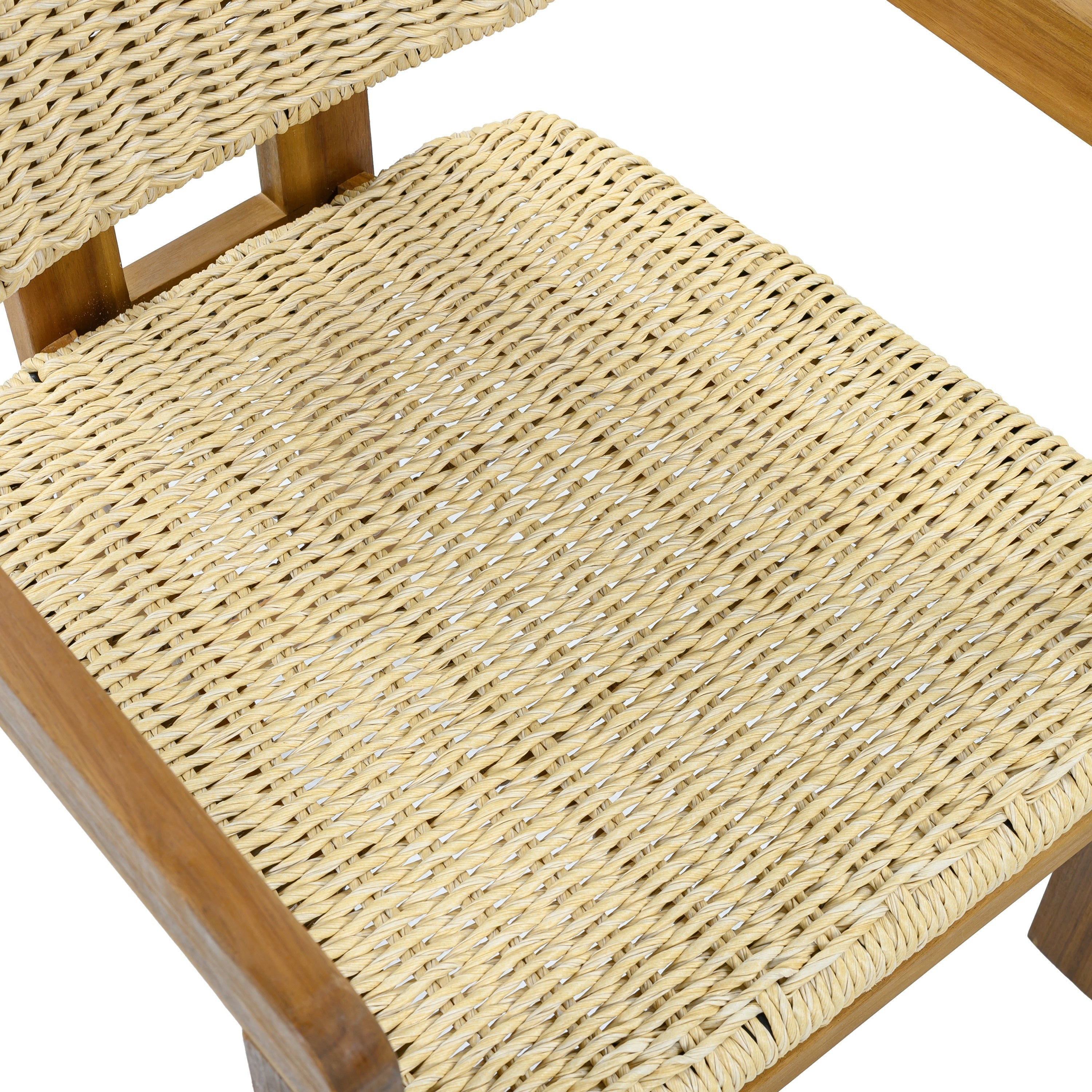 Outdoor Woven Rattan Accent Chairs Set - 2 Person Patio Seating