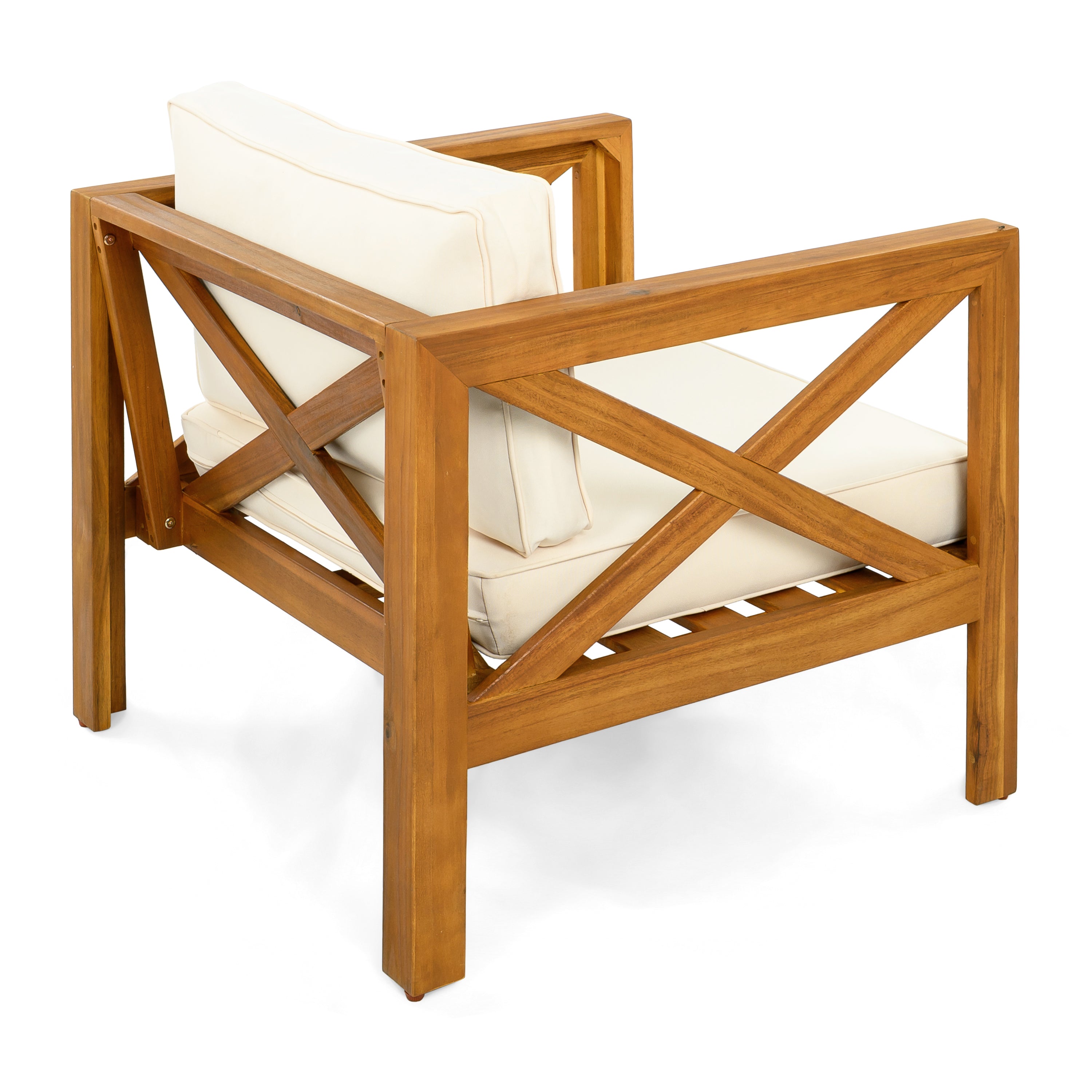 3 Piece Outdoor Conversation Set Acacia Wood Teak