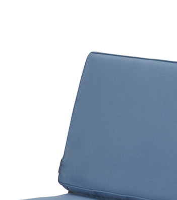 Club Chair Cushion Cover Blue Waterproof 22.75x23.5