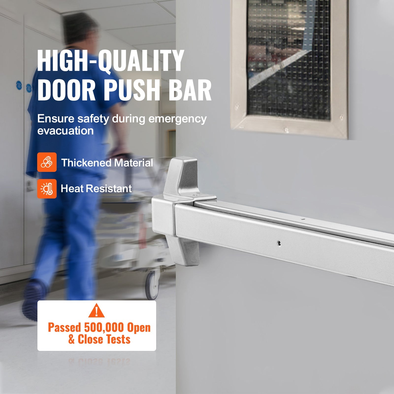 Carbon Steel Panic Bar Exit Door Lock with Lever and Keys