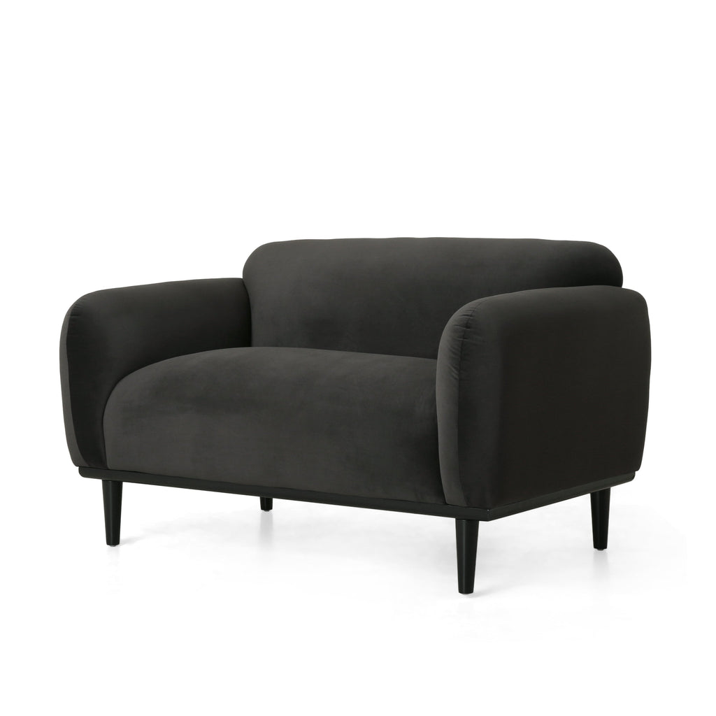 50" Dark Gray Upholstered 2-Seater Loveseat Sofa