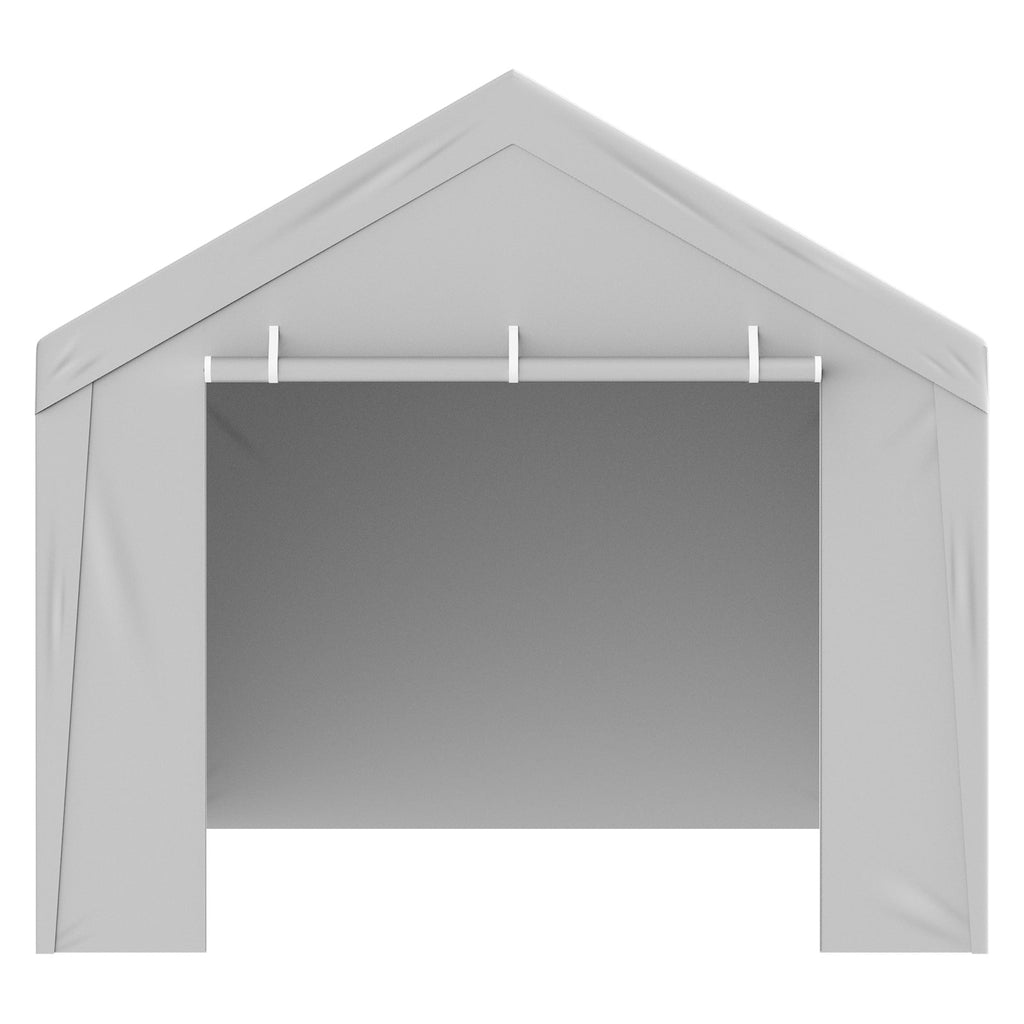 10 x 20 ft Carport Canopy Replacement Cover Top + Side Wall