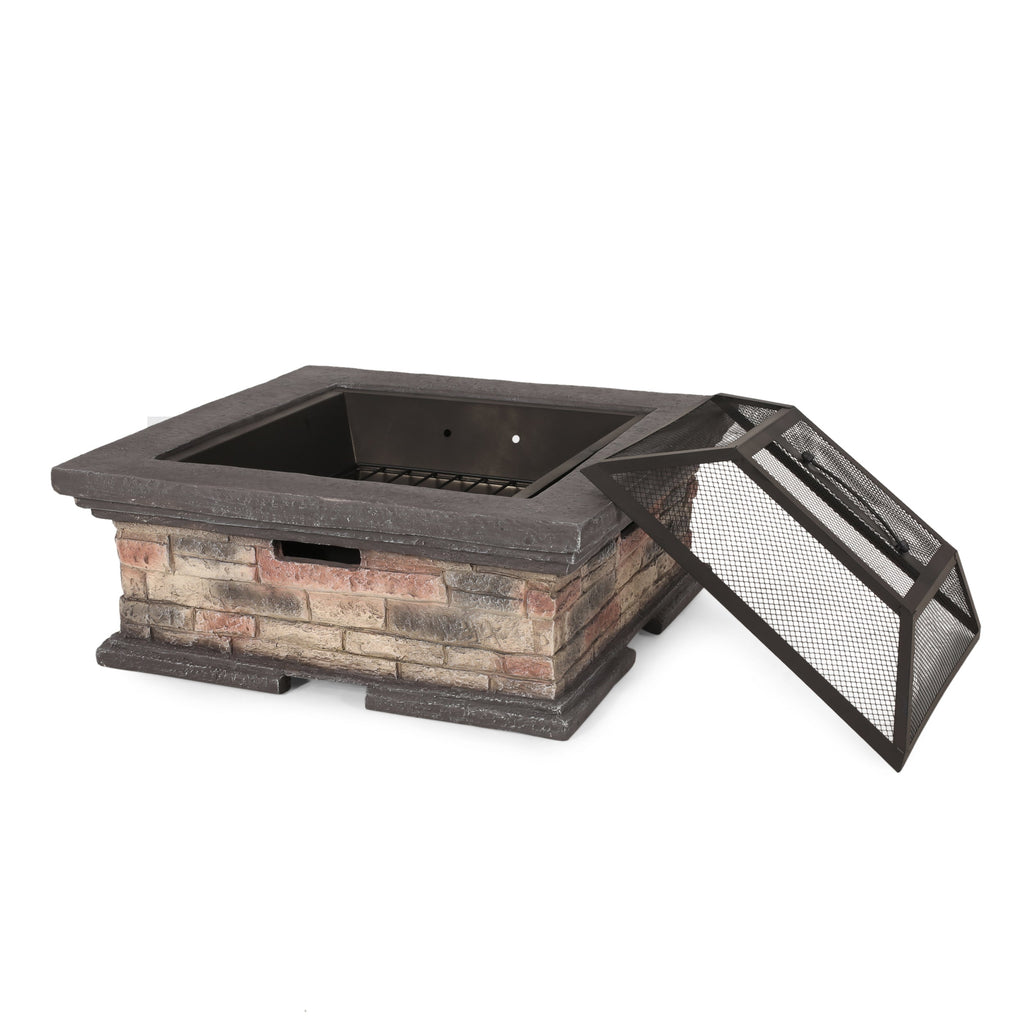 MGO 29" SQUARE WOOD BURNING FIRE PIT