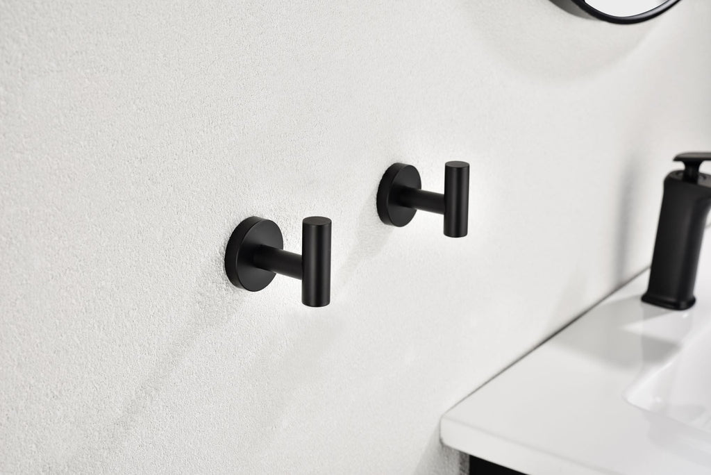 Stainless Steel Wall-Mounted Towel Hooks 2-Pack Bathroom