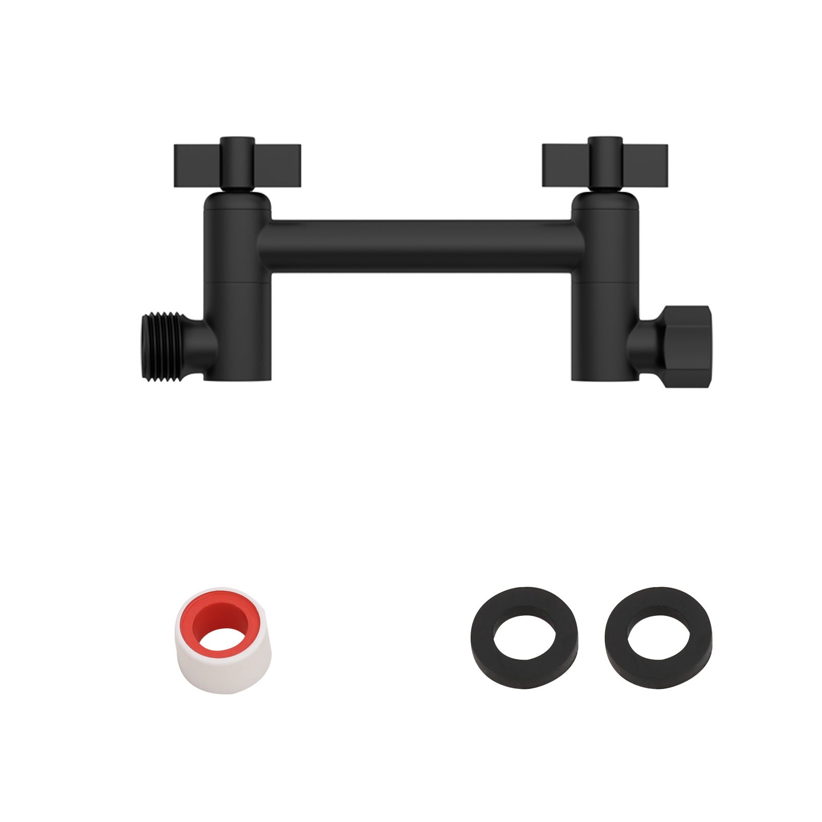 4" Stainless Steel Shower Arm Extension Black