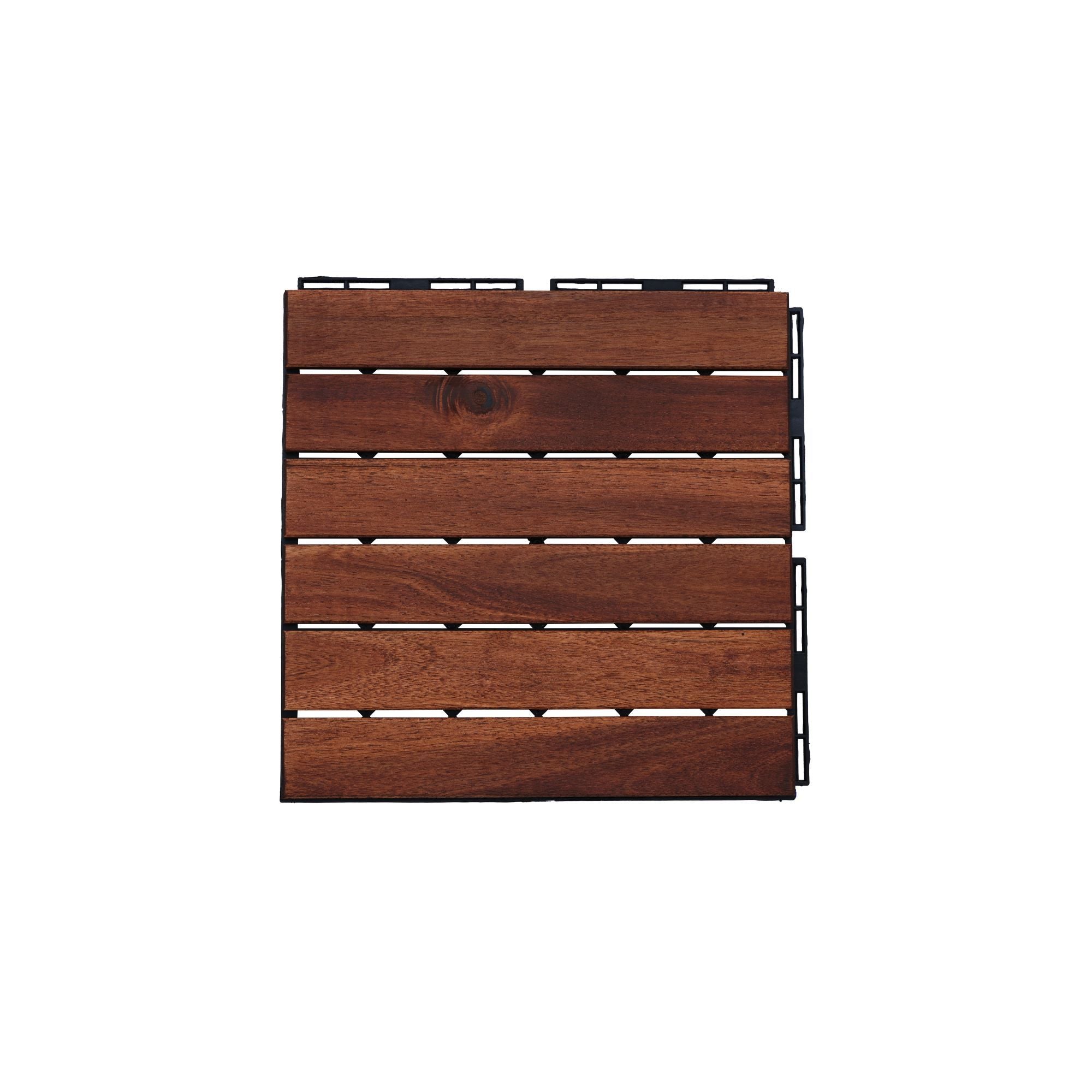 Acacia Hardwood Interlocking Deck Tiles 12" x 12" Patio