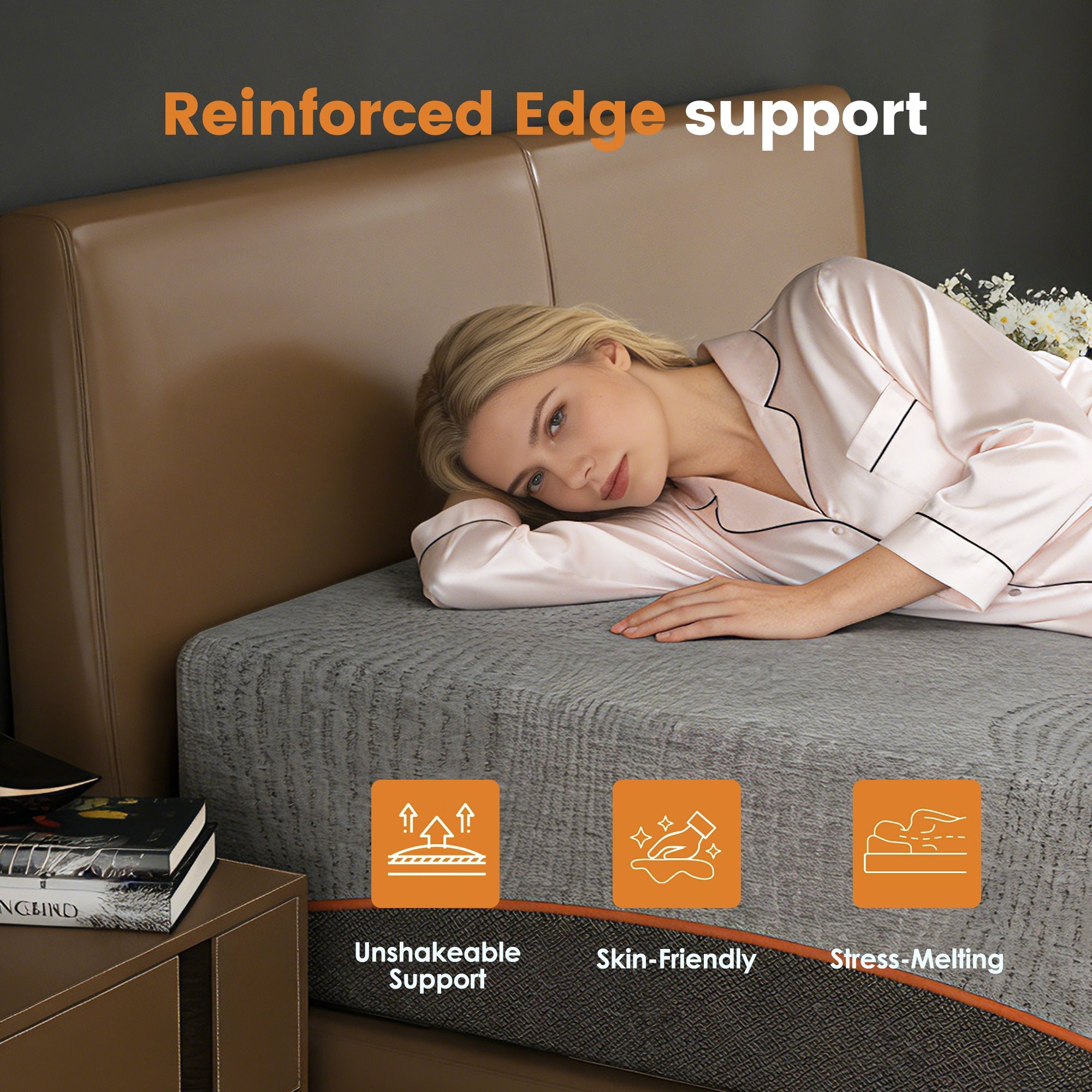 King Size 10 Inch Memory Foam Mattress, Cooling Breathable