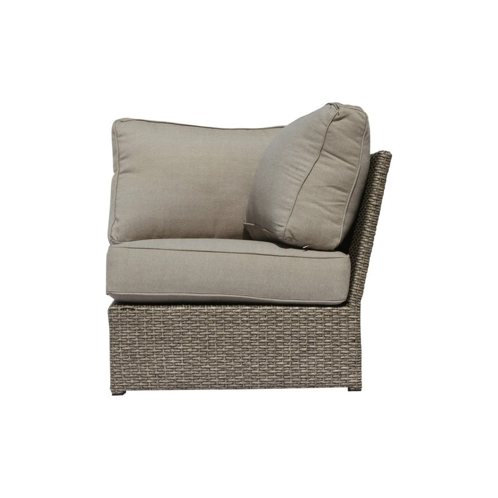 Outdoor Loveseat HDPE Wicker Gray Mix 66in Fully Assembled 600 LB