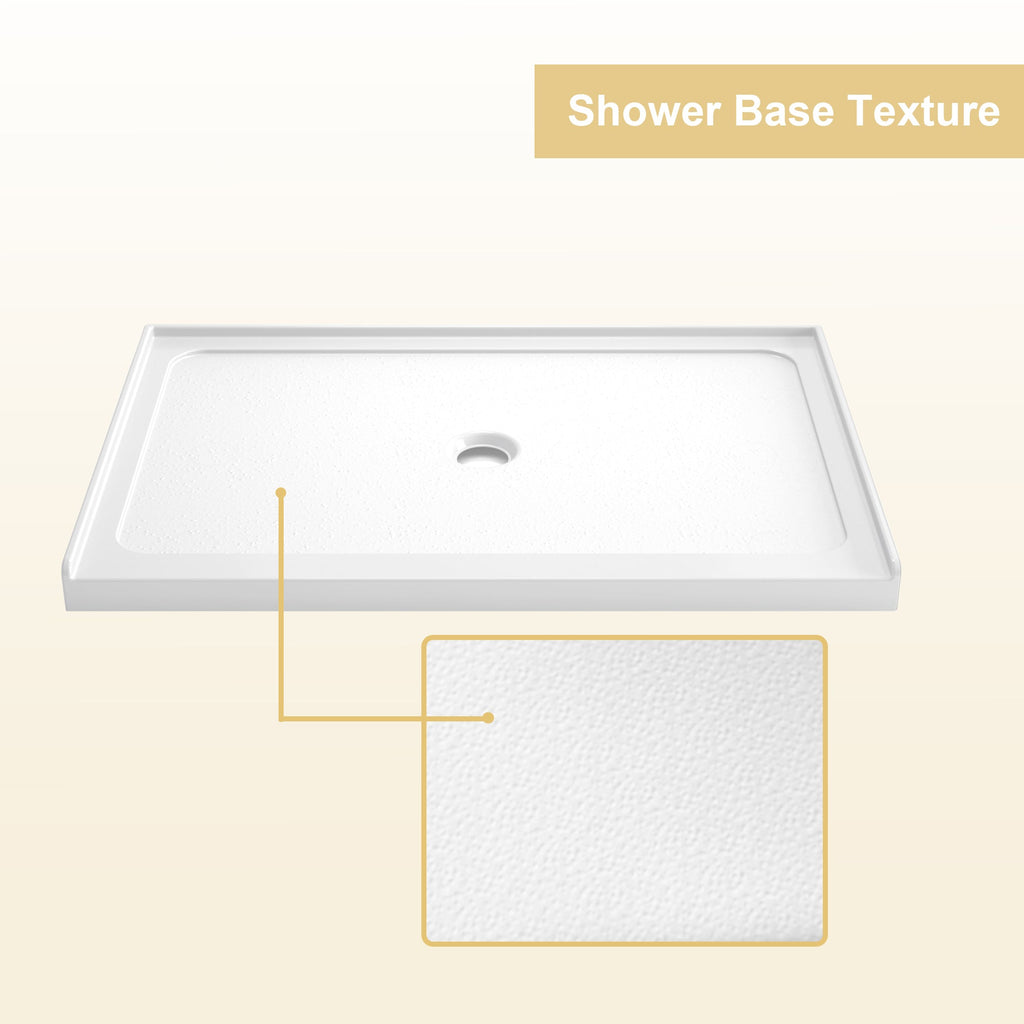 Gloss White Acrylic Shower Base 32" x 48" Center Drain