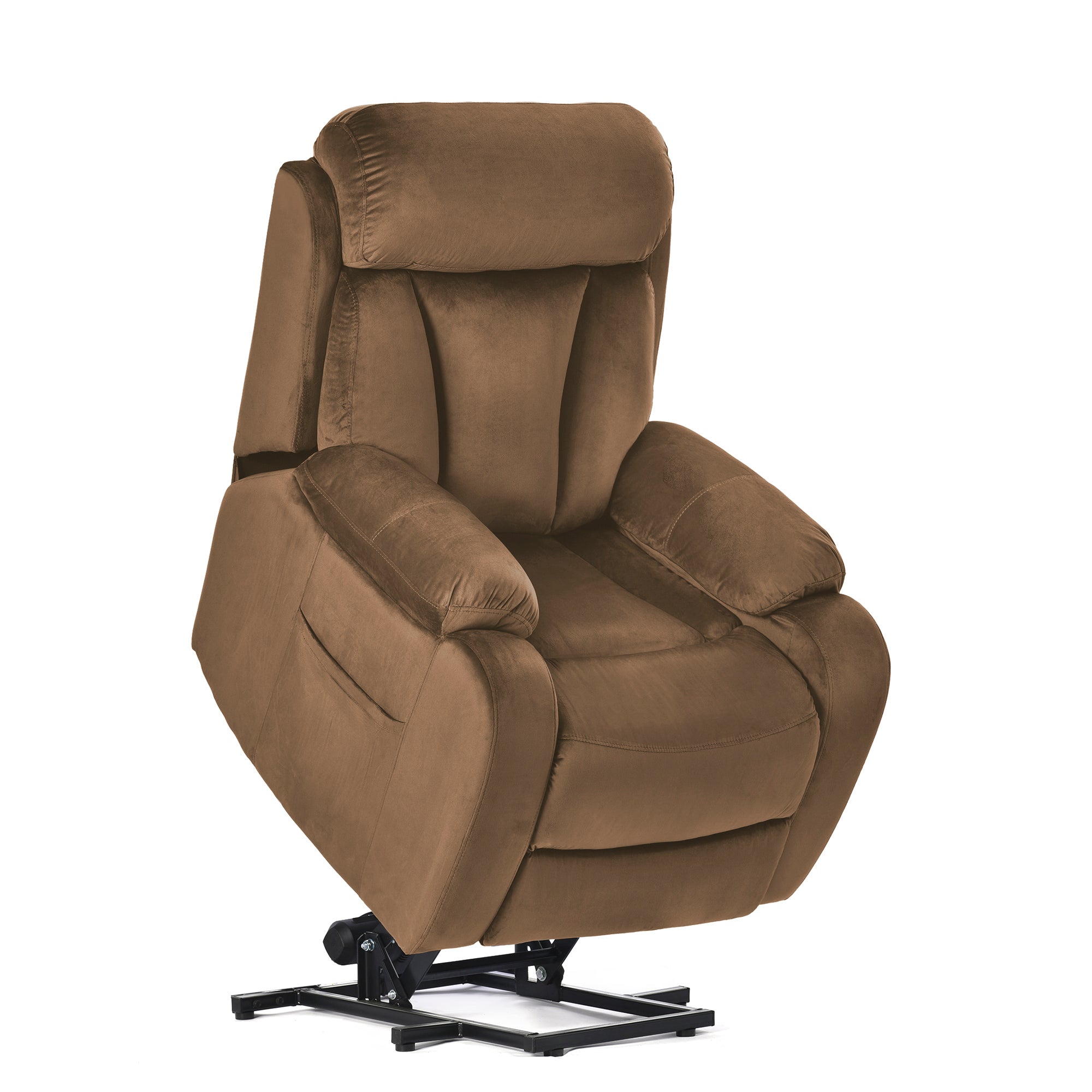Lift Chair Recliner Power Recline Brown Cashmere for Elderly