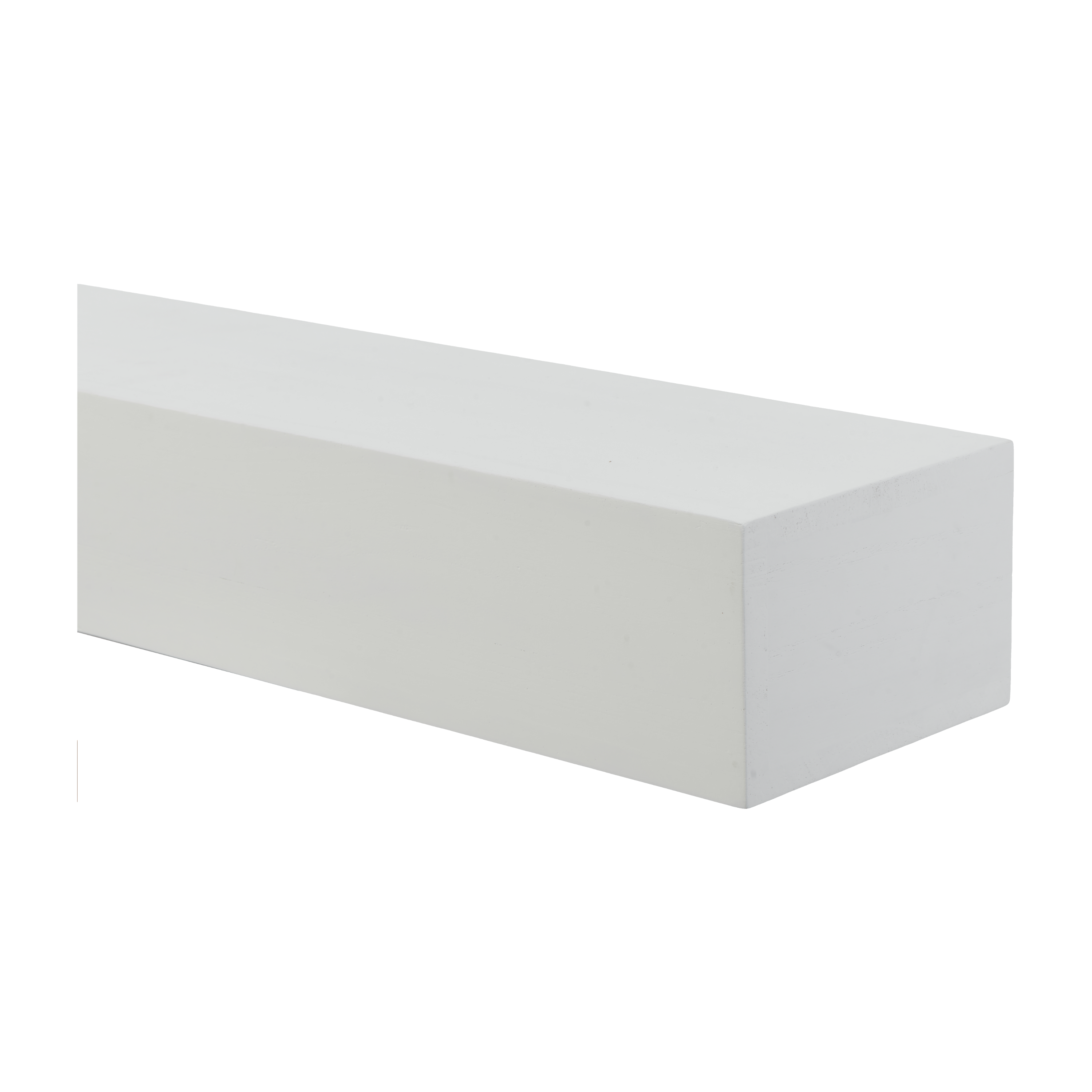 60" Paulownia Fireplace Mantel Floating Shelf White Wood
