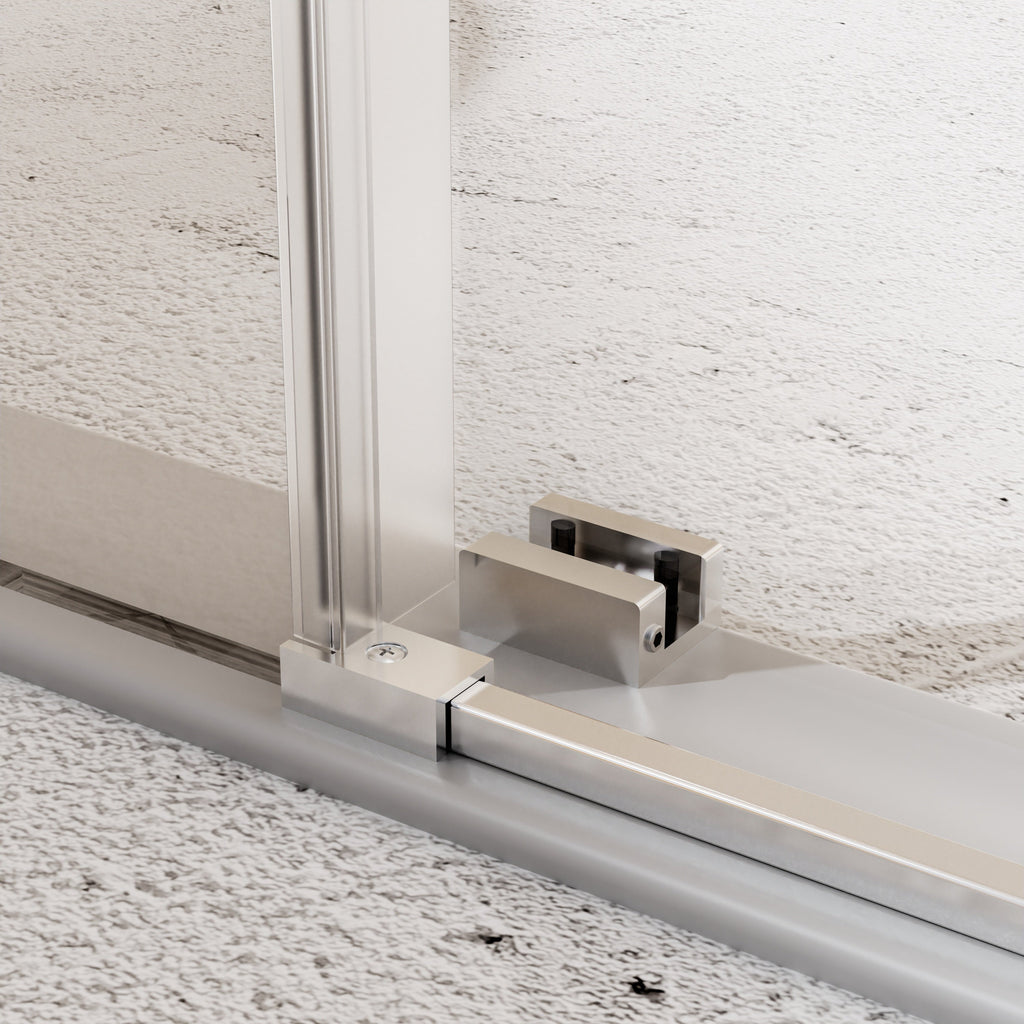 Frameless Single Sliding Soft-Close Shower Door 56-60" W x 74" H