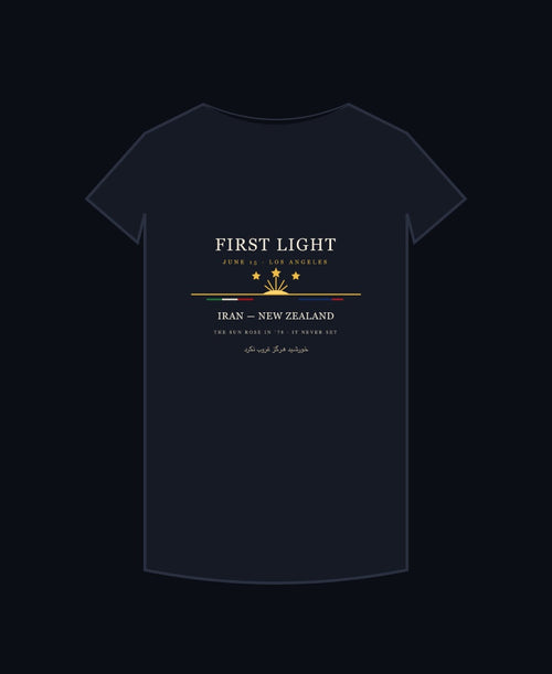 First Light — Iran vs New Zealand match tee, June 15