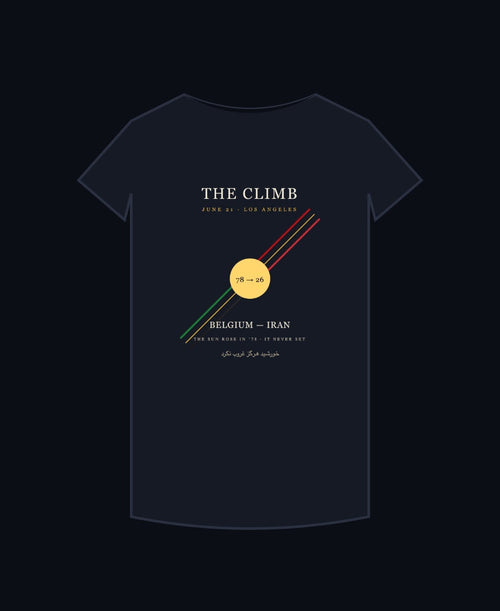 The Climb — Belgium vs Iran match tee, June 21